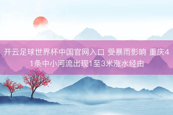 開云足球世界杯中國官網(wǎng)入口 受暴雨影響 重慶41條中小河流出現(xiàn)1至3米漲水經(jīng)由
